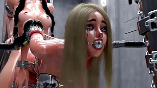 Slave Girls in Metal Bondage